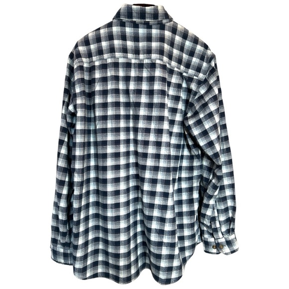 Carhartt Relaxed Fit Two Pocket Flex Flannel Blue Plaid Size Large - Picture 3 of 12